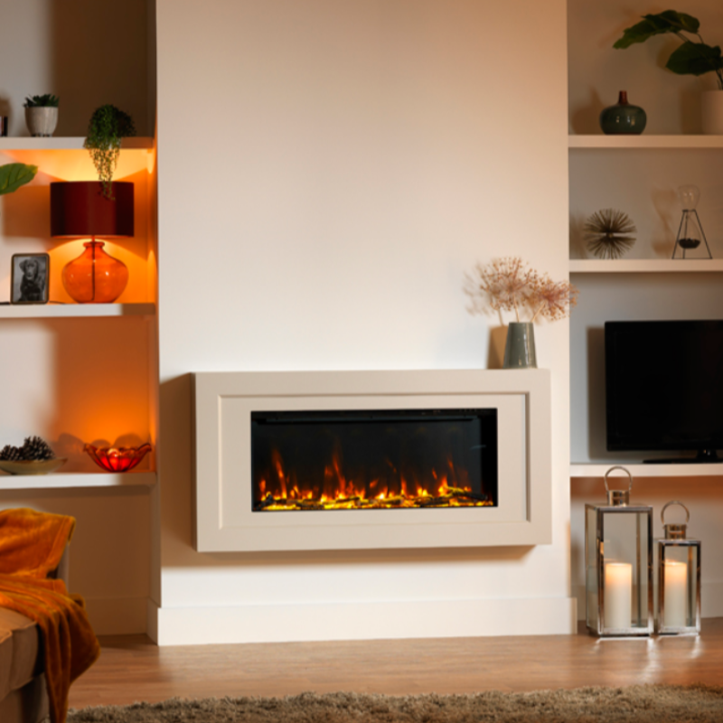 ACR Edgbaston Wall Hanging Fireplace Suite With PR-900e Insert Fire