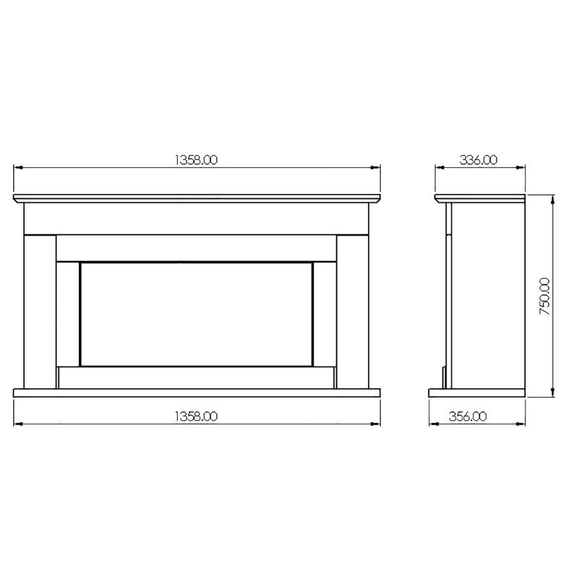 Suncrest Georgia 53 Inch Electric Fireplace Suite - GEO1024