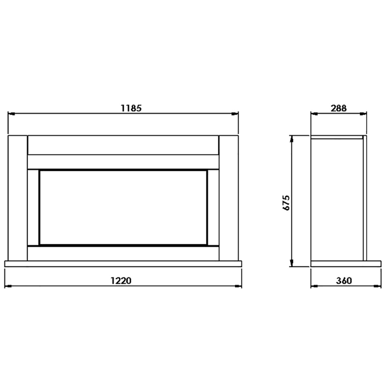 Suncrest Lumley Electric Fireplace Suite - LUM0024