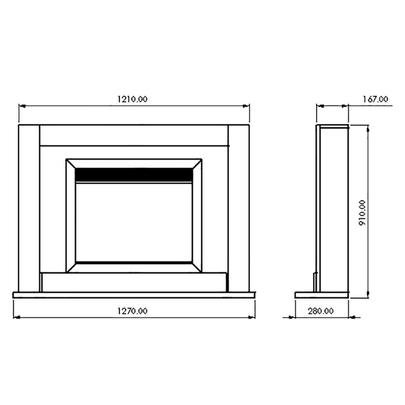 Suncrest Romney 48 Inch Electric Fireplace Suite - RMN1024