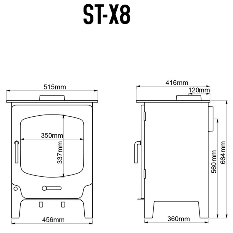 Saltfire ST-X8 Multi-Fuel / Wood Burning Stove