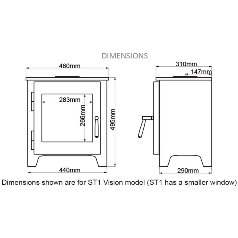 Saltfire ST1 Vision Wood Burning Stove