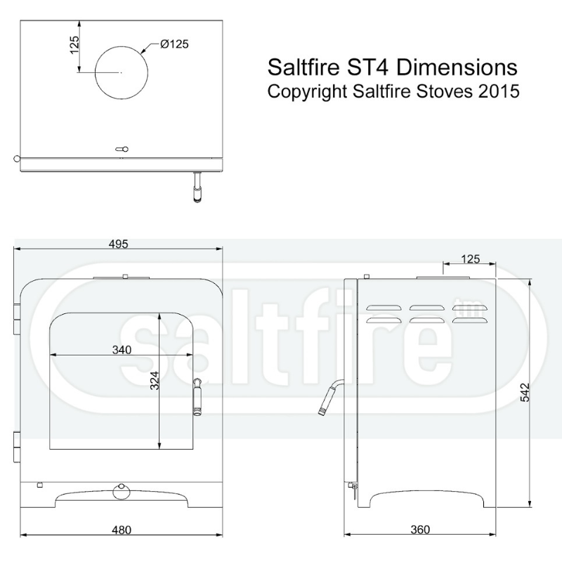 Saltfire ST4 Multi-Fuel / Wood Burning Stove