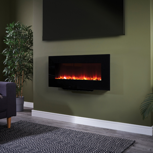 Suncrest Santos 38 Inch Wall Mounted Electric Fireplace - SAN105