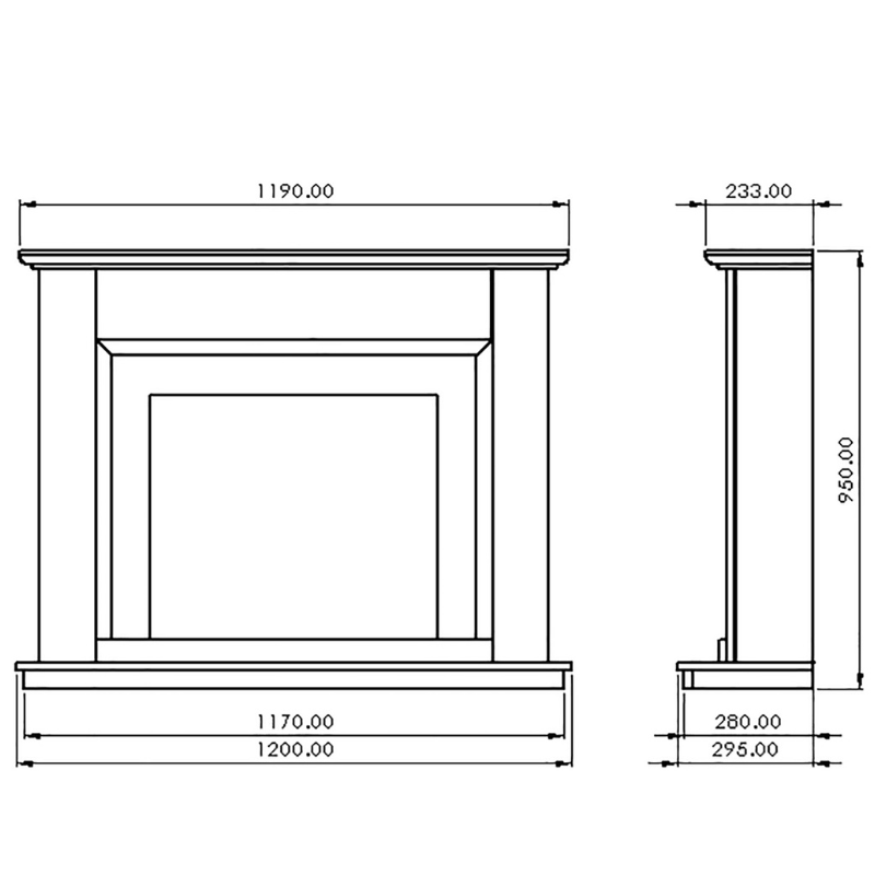 Suncrest Talent 47 inch Electric Fireplace Suite - TAL1024