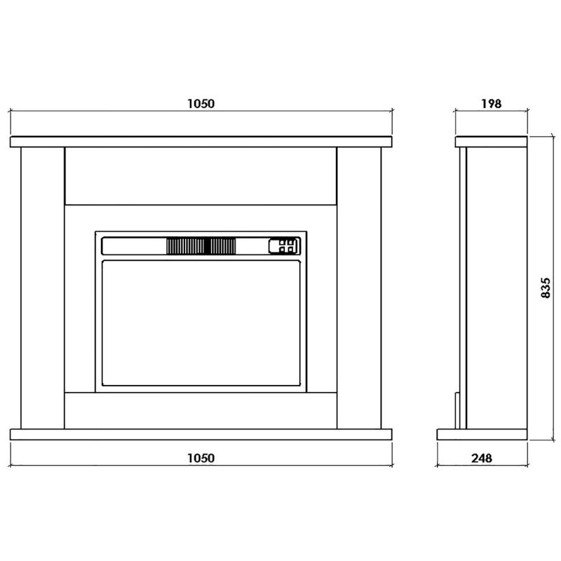 Suncrest Middleton 41 Inch Electric Fireplace Suite - MID1024